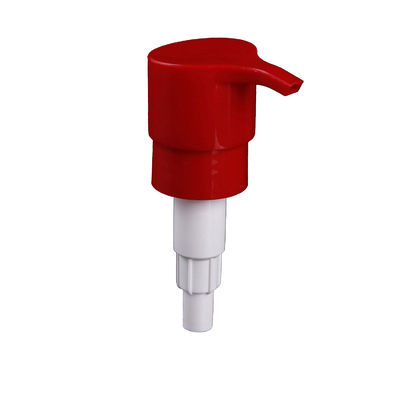 Красное насос распределителя бутылки замка 24/410 винта пластиковый для мыла мытья тела